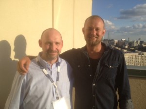 Doc Hendley with Sheldon Senek from Eagles Talent Speakers Bureau