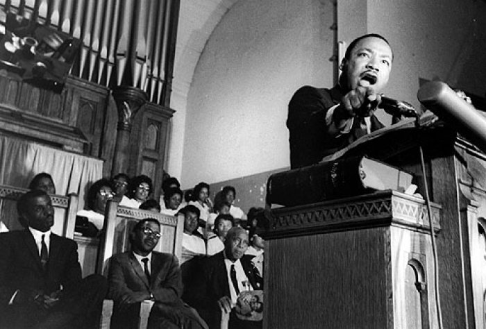 Dr. Martin Luther King Jr. Speaking in a Church